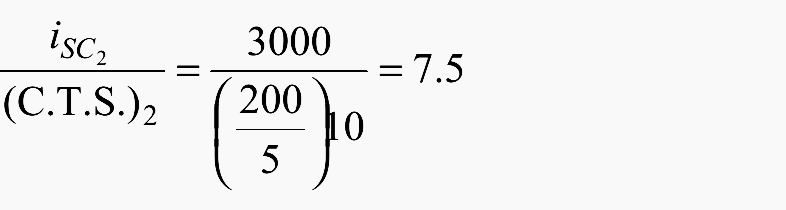 For a fault at bus 2, the short-circuit current is 3000 A