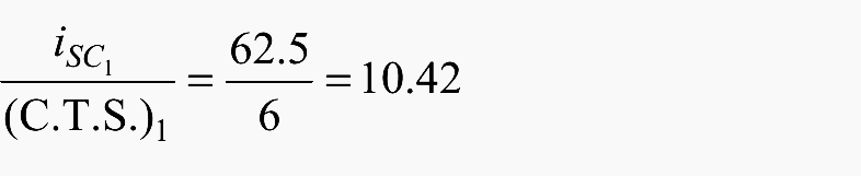 Expressed as a multiple of the pickup or C.T.S. value