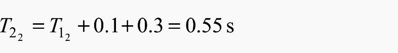 0.1 second for breaker operation and an error margin of 0.3 second in addition to T11