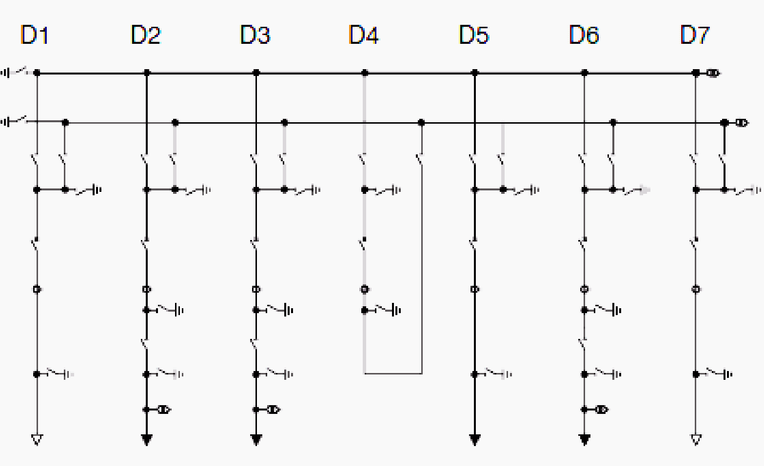 Single line diagram of double busbar