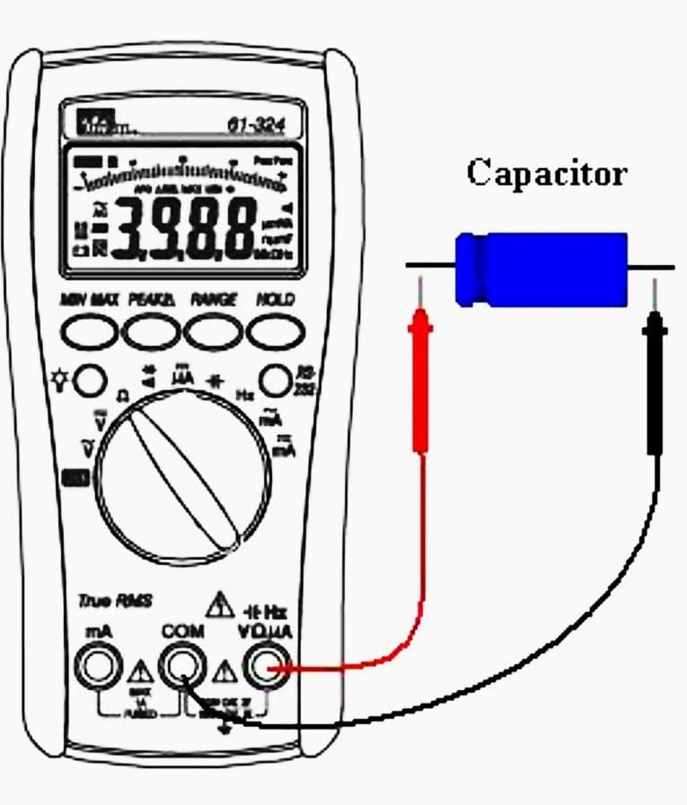 Testing capacitance with digital miltimeter