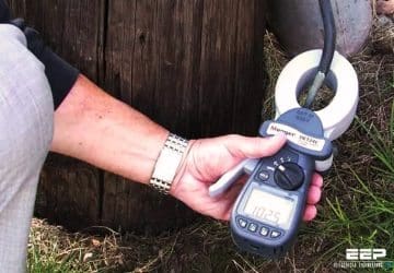 Clamp-on method of ground testing (quality of the grounding system)