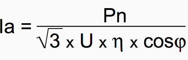 Current consumed for three-phase