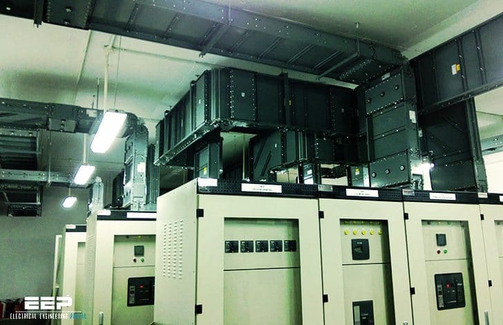 Power distribution inside large buildings