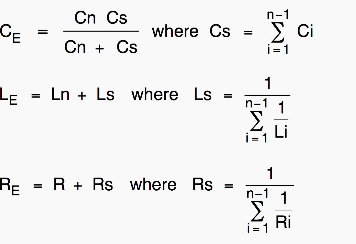 CE, LE, RE formulea