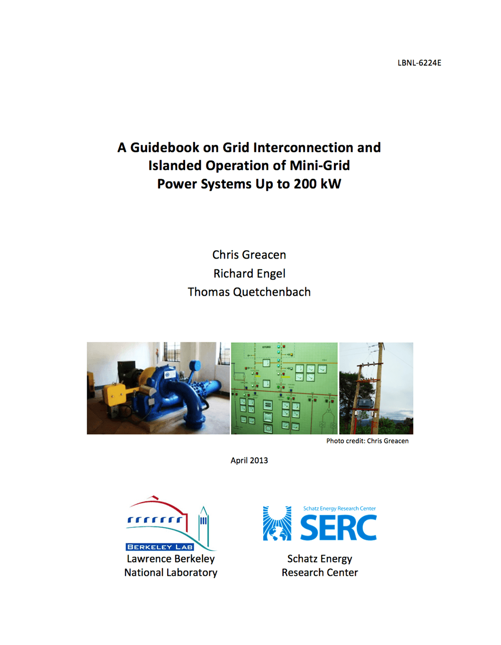 Interconnecting mini-grids (up to 200 kW) with the central electric grid