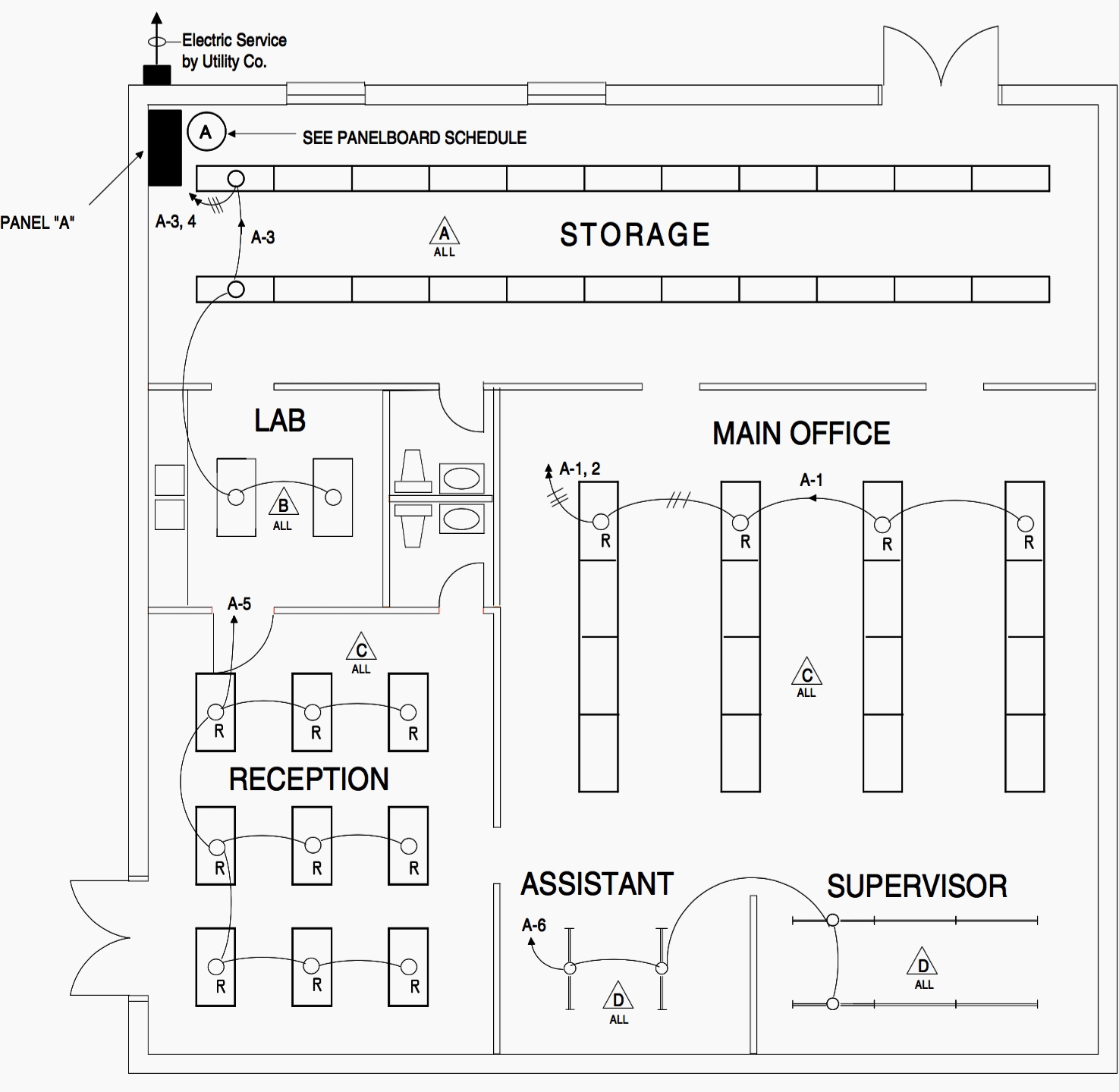 Lighting floor plan