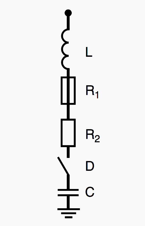 Diagram of a single capacitor bank