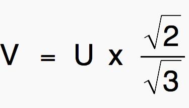 Voltage peak formulae