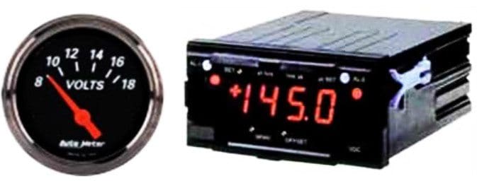 Analog and digital voltmeters