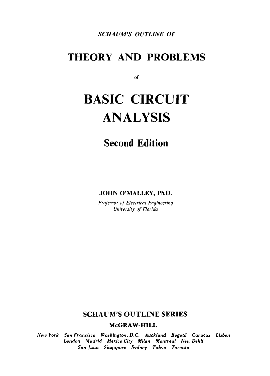 Basic circuit theory, analysis and problems