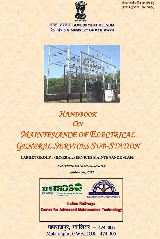 Handbook on maintenance of electrical general services substation – GOVERNMENT OF INDIA