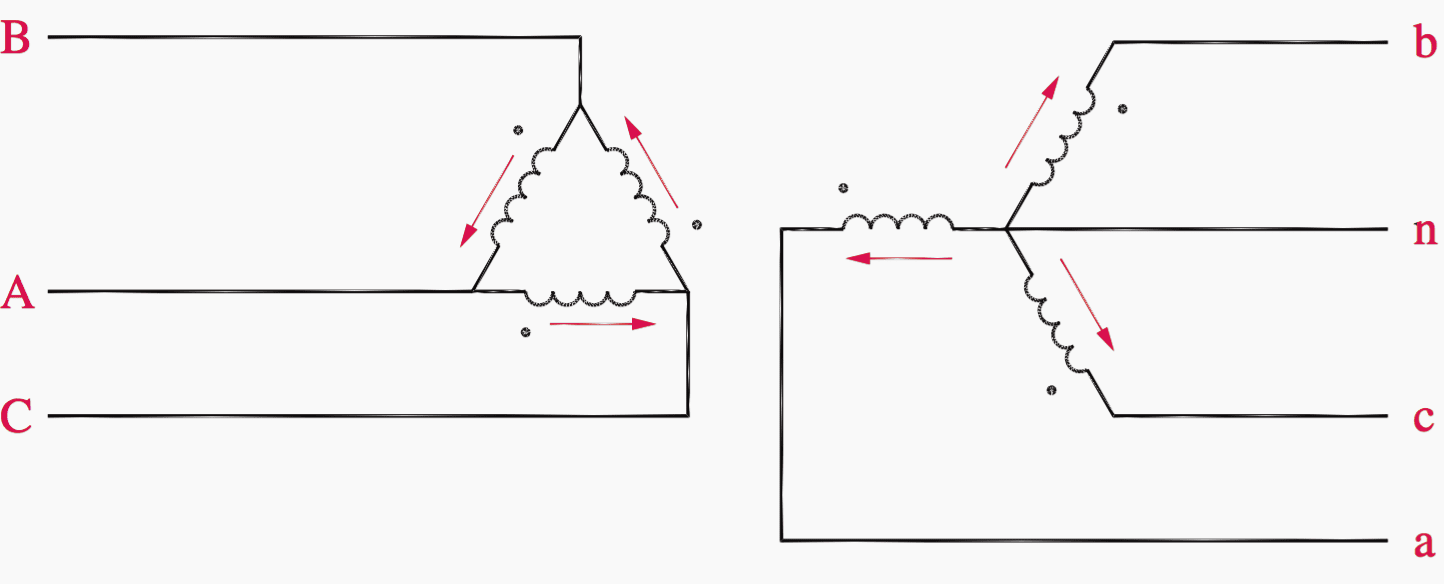 3 Phase Step Down Transformer Wiring Diagram from electrical-engineering-portal.com