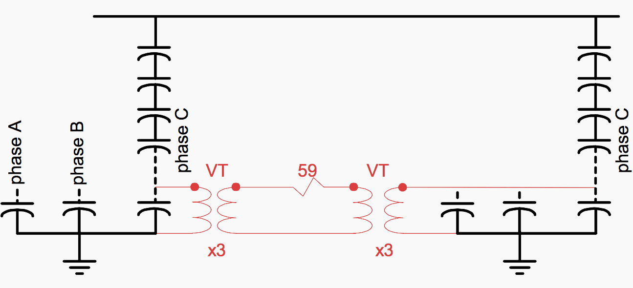 Voltage Differential Scheme for Grounded Double Wye SCB