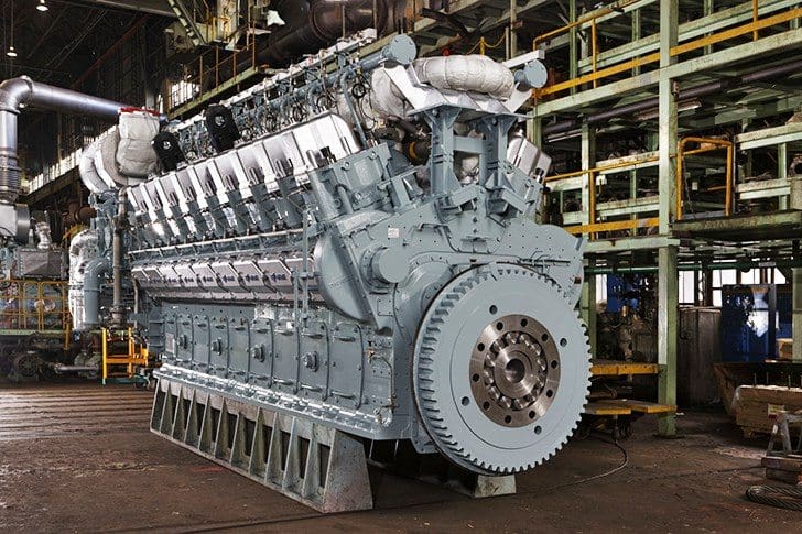 This type of generation usually consists of a large diesel engine which uses 2 diesel fuel as a source of energy.