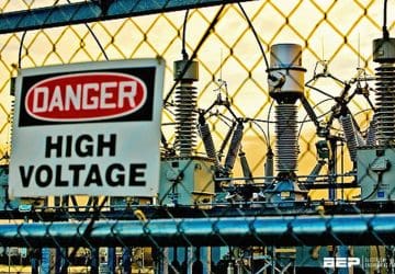 High voltage power substation on Swan Island