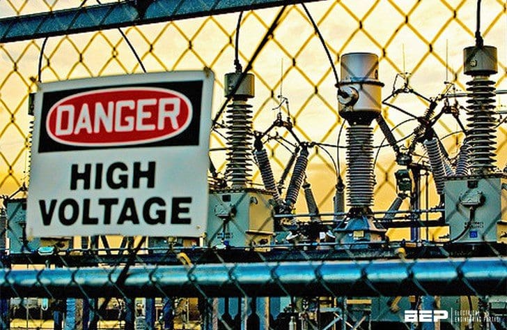 High voltage power substation on Swan Island