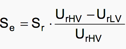 The equivalent separate two winding power rating of an autotransformer indicates the magnitude of savings and is given by the following equation