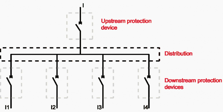 Rules for power distribution in LV switchgear and protection of branch ...