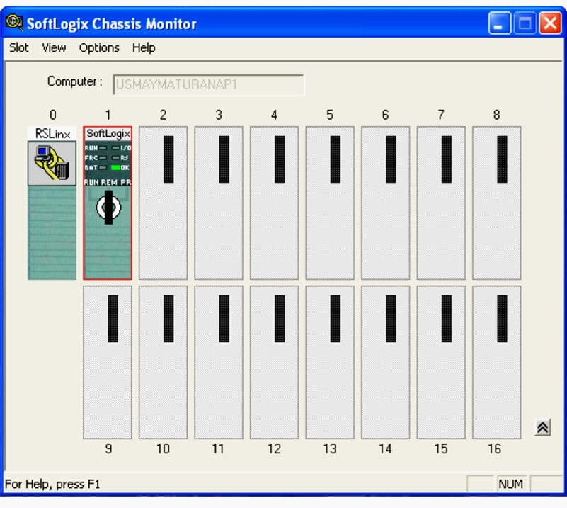 SoftLogix chasis monitor