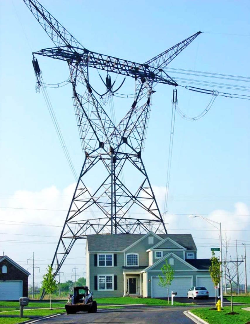 High Voltage Power Lines Tower