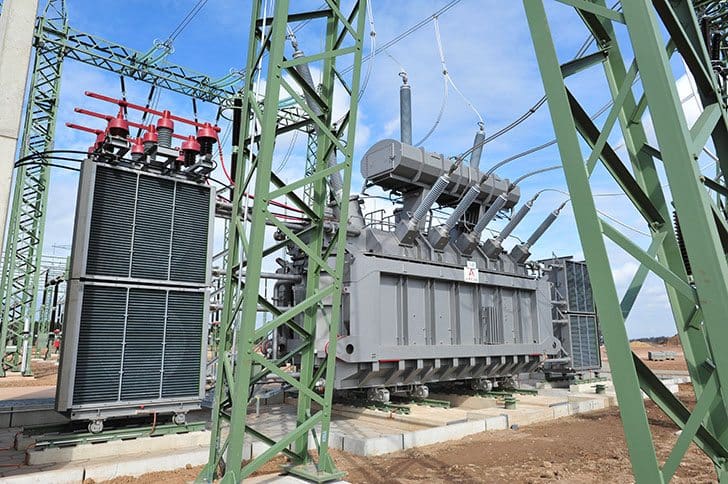 Transformer at substation Oberschöna (Saxony)