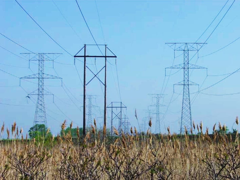 power lines tower