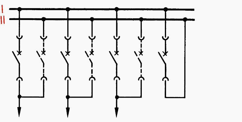 Circuit configurations single line diagrams for HV and MV EEP - tie break  <Z98GLR0>