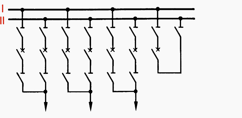 Two-breaker method with fixed switchgear