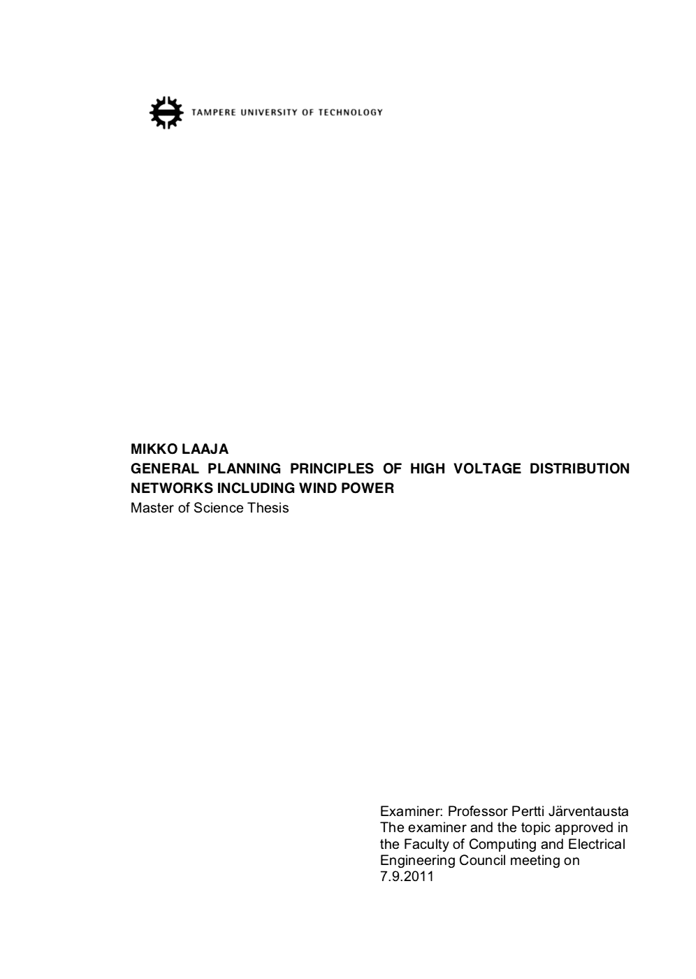 The Concept Of High Voltage Distribution Networks Including Wind Power