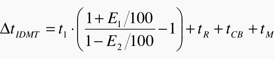 Grading time ΔtIDMT for protection schemes based on inverse time relays