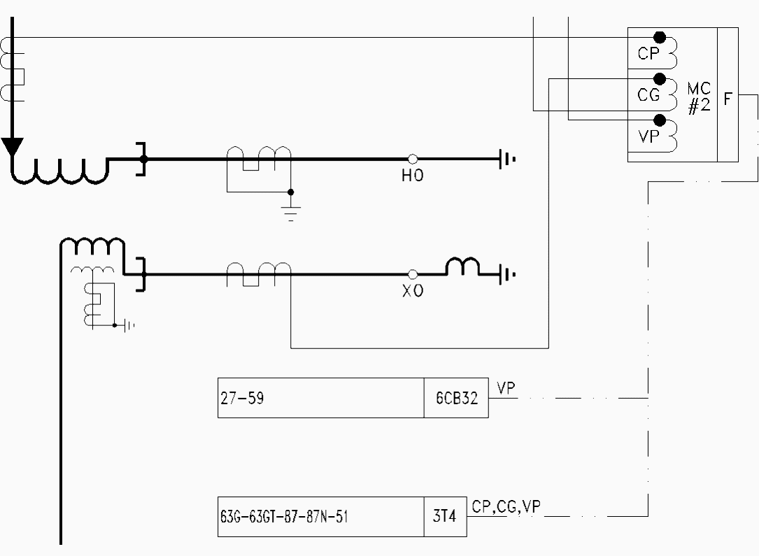 Example A of Merging Unit on Single Line