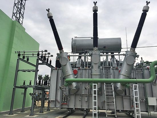 Siemens autotransformer 350MVA 400/110/33kV installation in Podunajske Biskupice