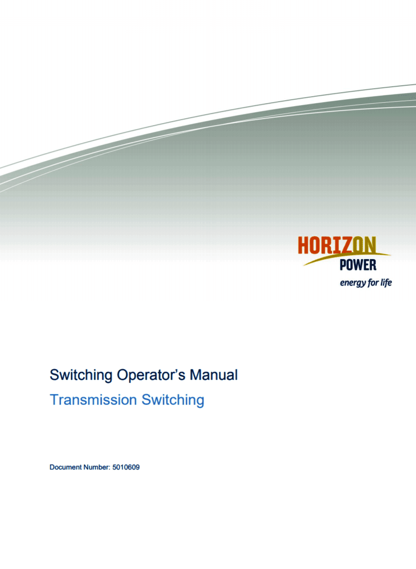 Transmission Switching Manual For Grid Operators