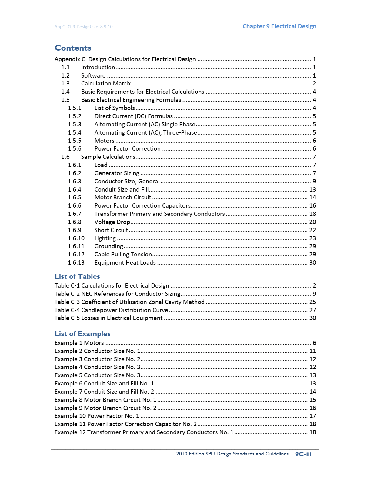 Electrical Design Calculations Needed For Projects