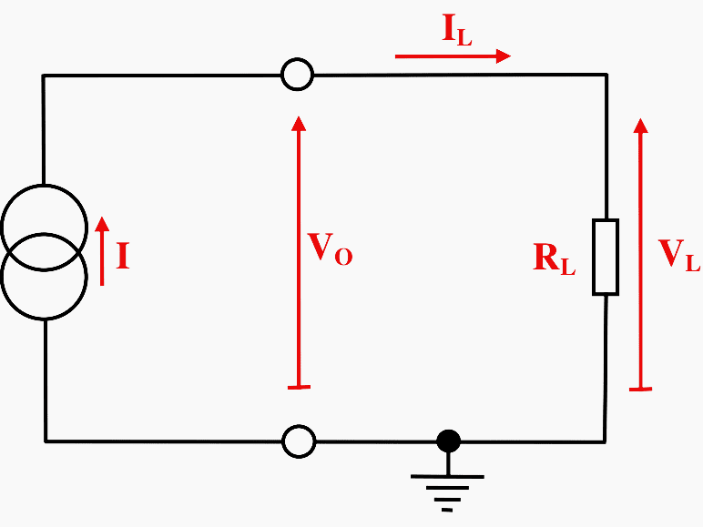 An Ideal Current Source Driving a Resistive Load