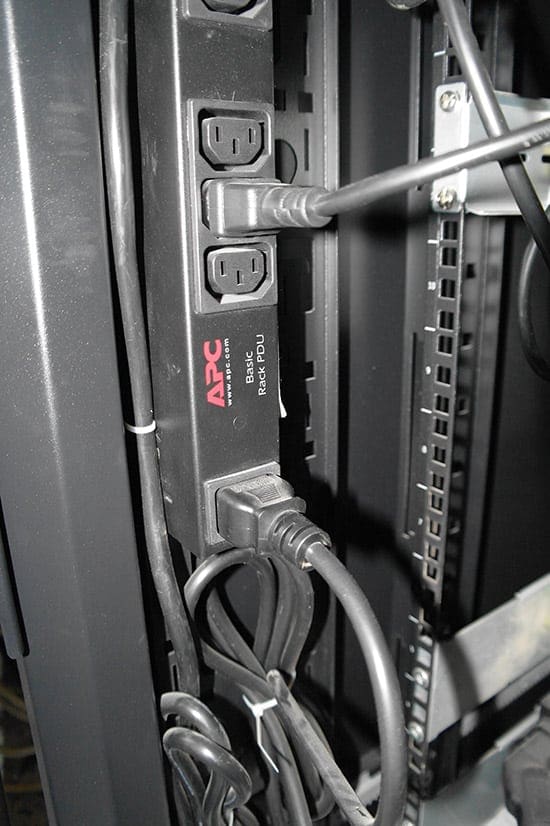 Example of rack PDU