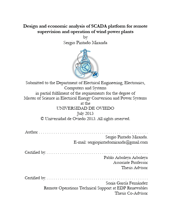 Design of SCADA for remote supervision and operation of wind power plants