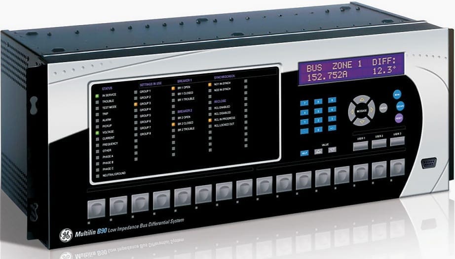 The MultilinTM B90 bus differential system provides fast and secure low impedance bus protection for reconfigurable LV to EHV busbars.