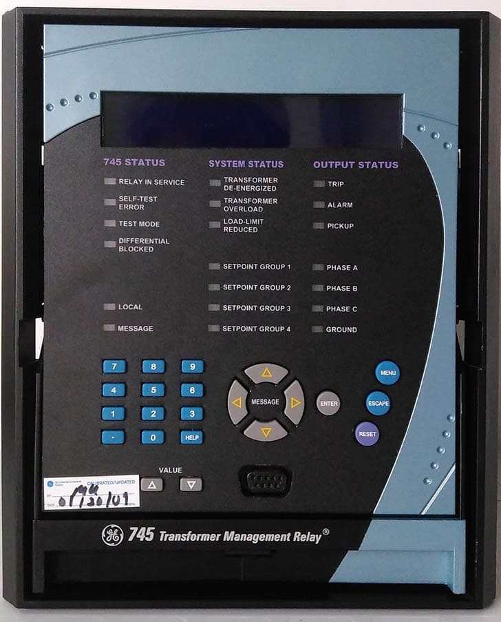 GE Multilin SR745 - High-speed, three-phase, multiple winding transformer protection management relay