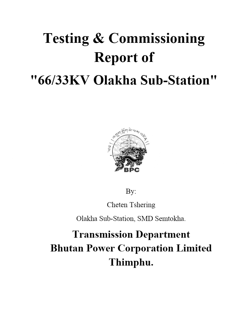 Testing and commissioning of 66/33 KV substation