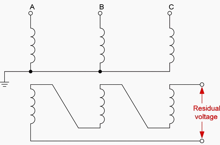 Residual voltage connection