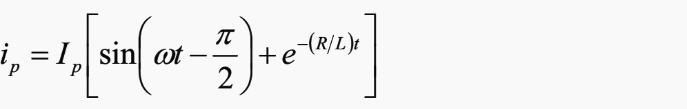 Steady state peak current formulae