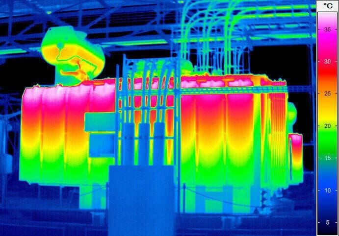 Thermography inspection of the power transformator