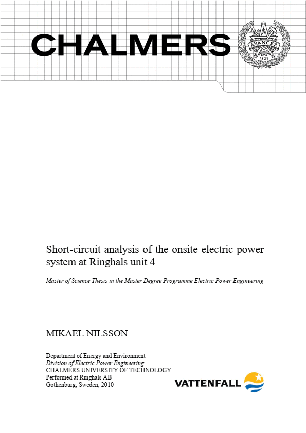 Short-circuit calculations of the electric power system in a nuclear power plant