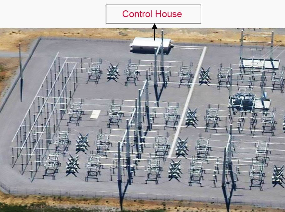 Location of control house in power substation