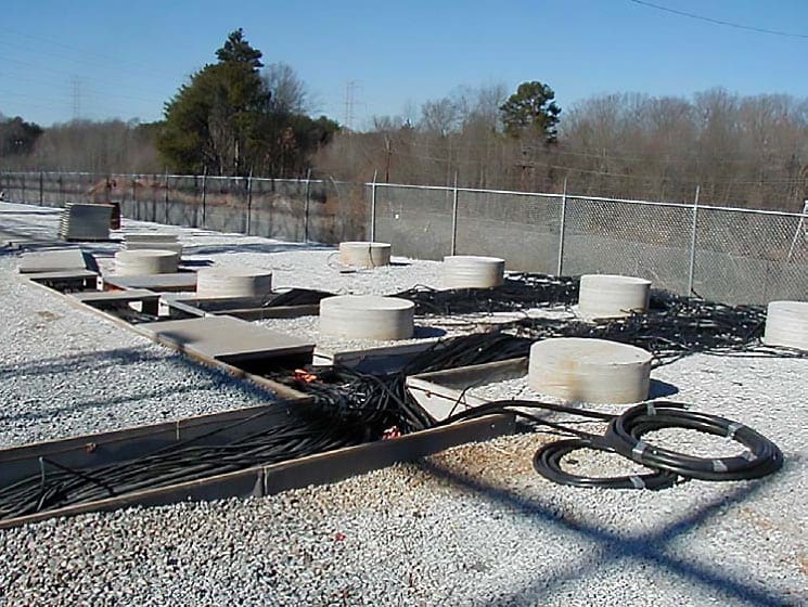 New control house piers poured and cables installed before the control house arrives