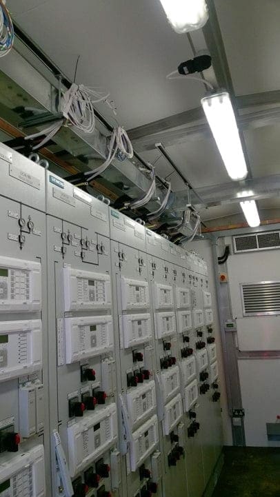 Relay protection panels in control room