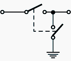 Isolating switch with earth blade