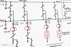 Learn HV substation elements (graphic symbols, basics & connection schemes)